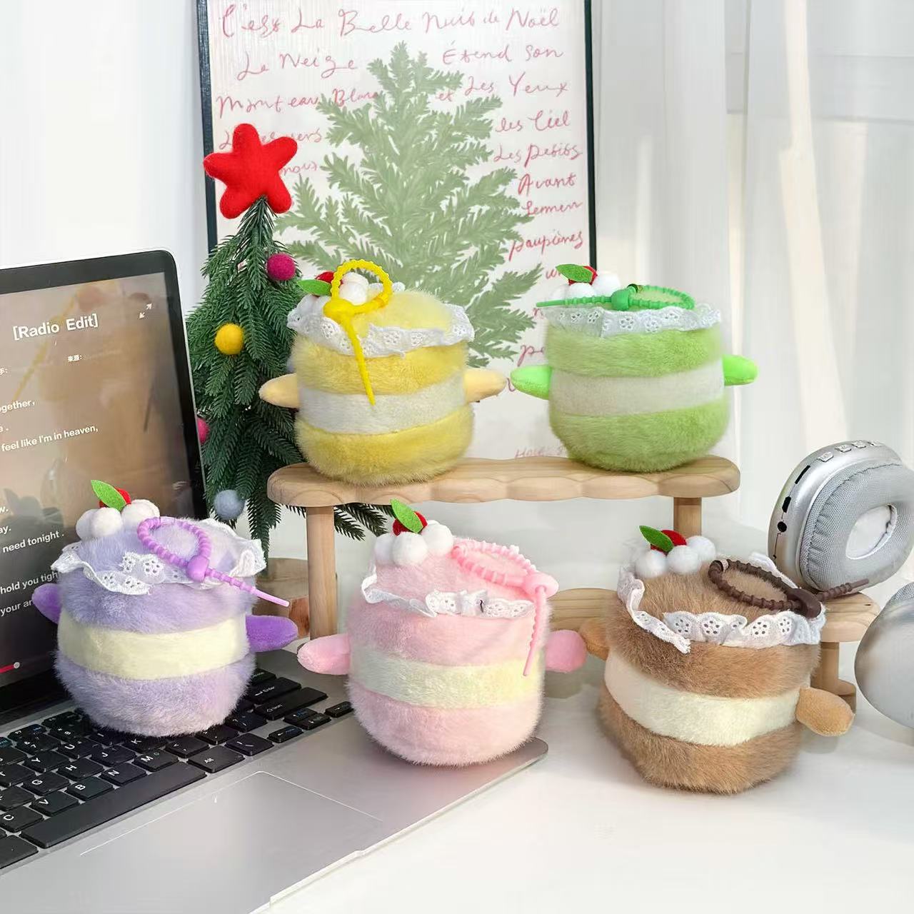 Cute Cake Plush Keychain - Image 5