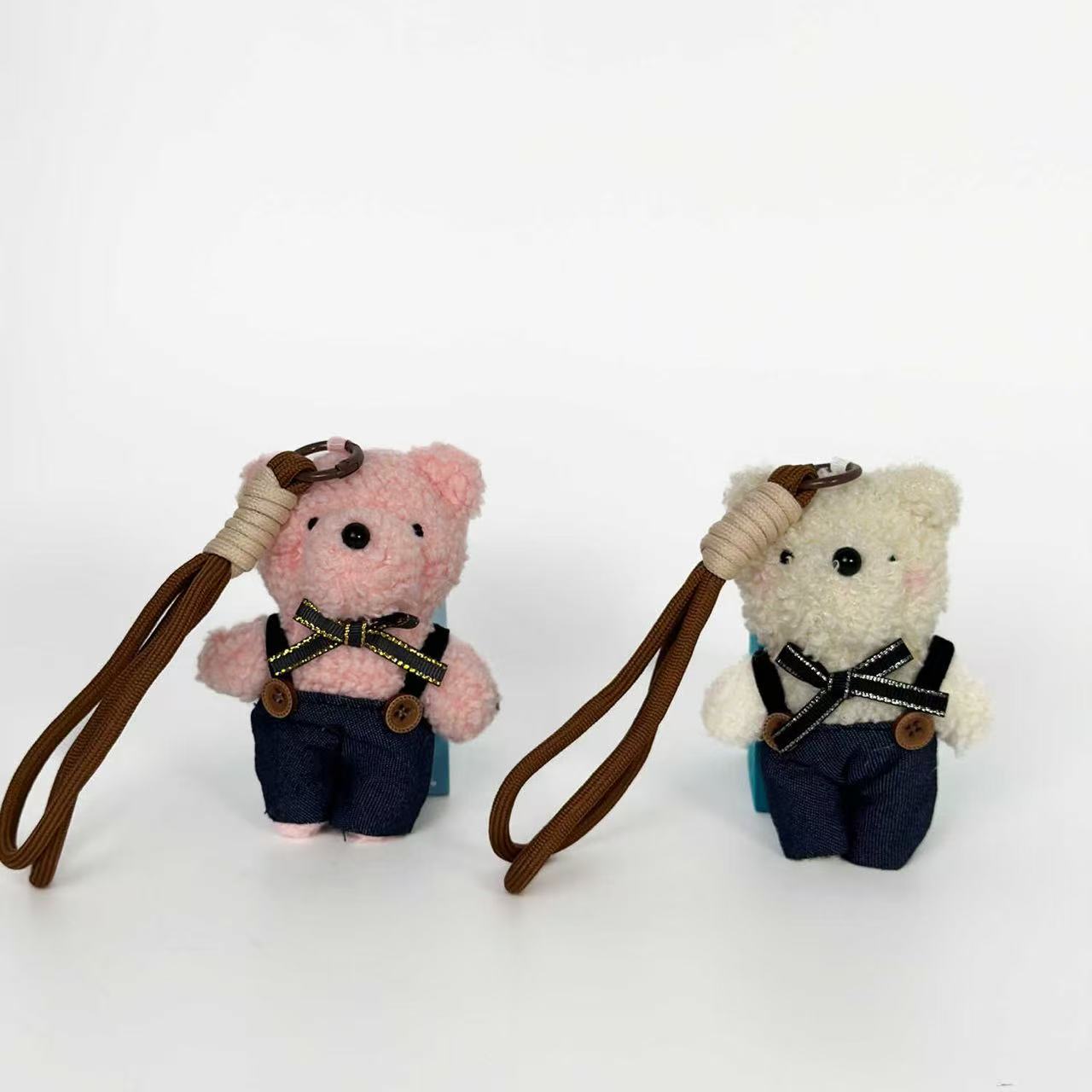 Cowboy Overalls Bear Plush Keychain - Image 7
