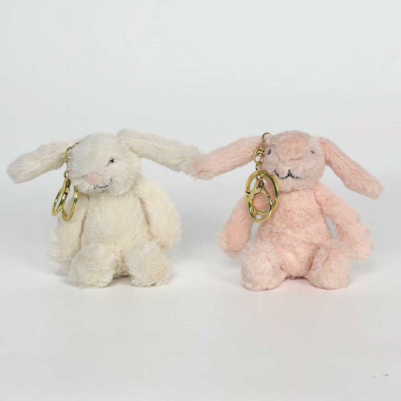 Fluffy Long-Eared Bunny Plush Keychain - Image 6