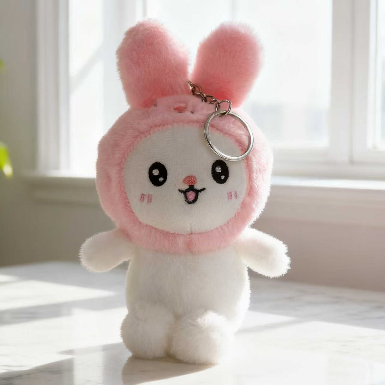 Colorful Animal Head Plush Keychain - Image 5