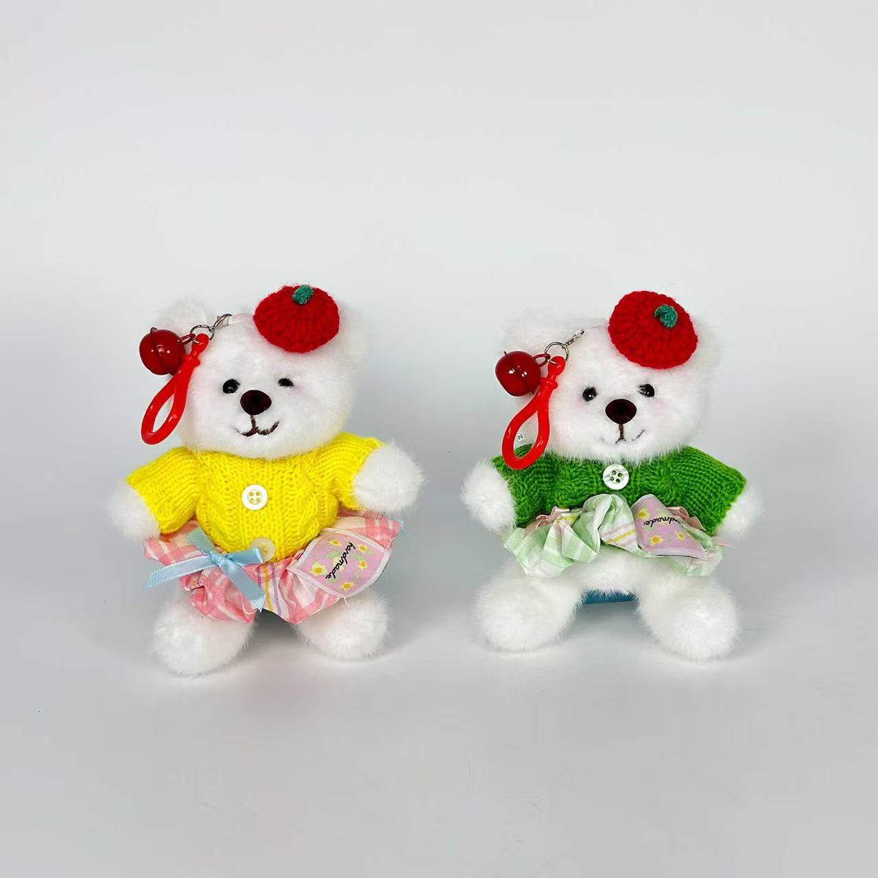 Playful Beret Bear Cub Keychain - Image 6