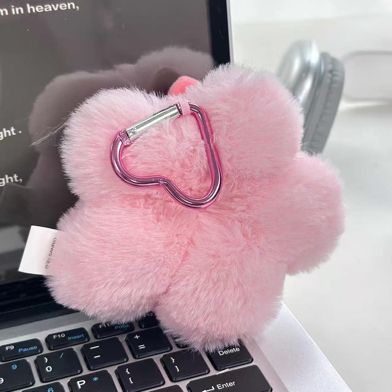 Genuine Flower-Themed My Melody Plush Keychain - Image 5