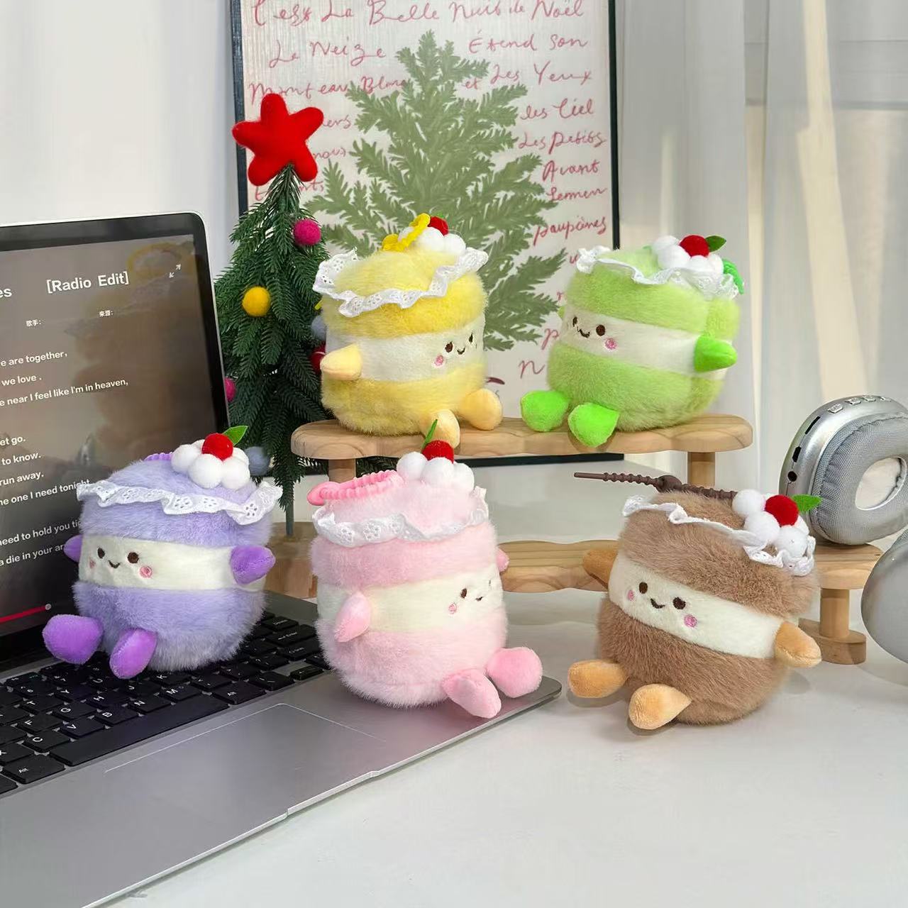 Cute Cake Plush Keychain - Alternative View