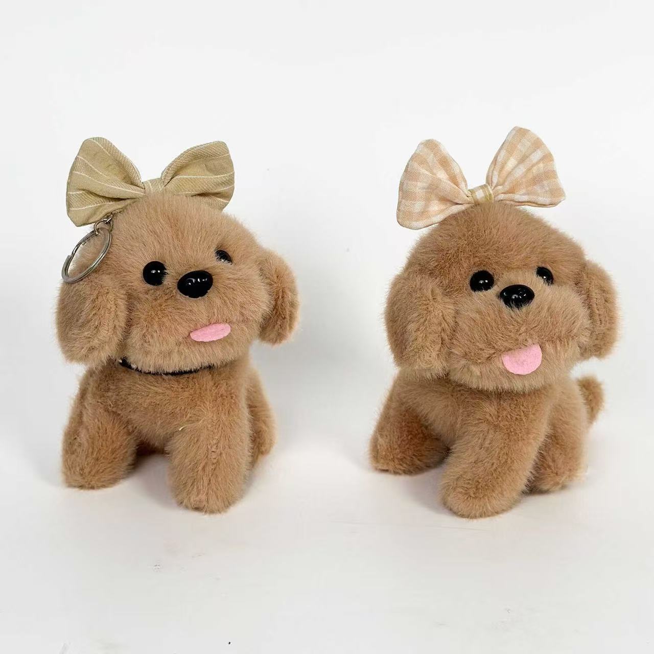 Docile Hair Bow Puppy Keychain - Image 6