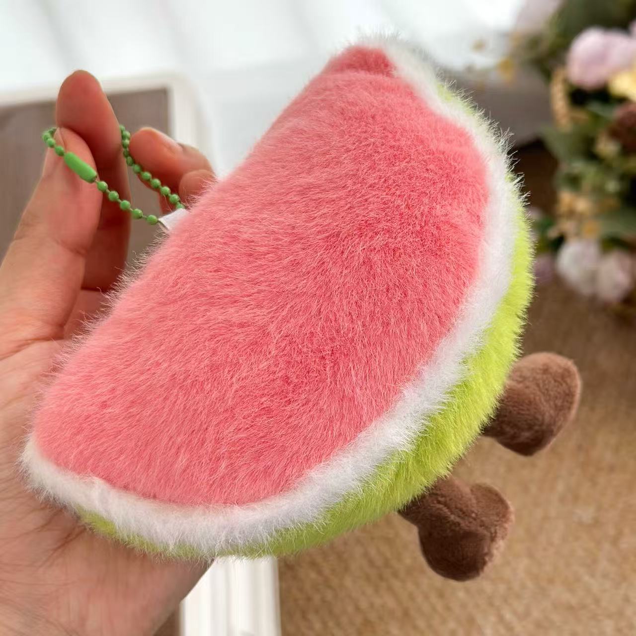 Cute Watermelon Plush Keychain - Image 6