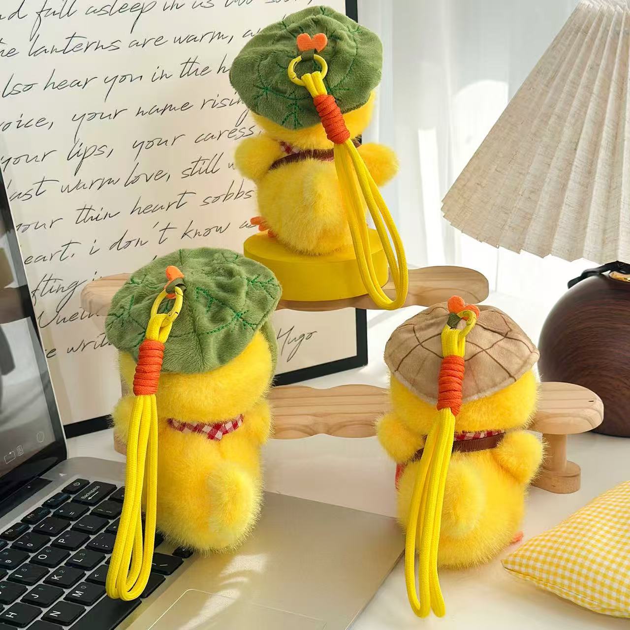 Lotus Leaf Duckling Plush Keychain - Image 5