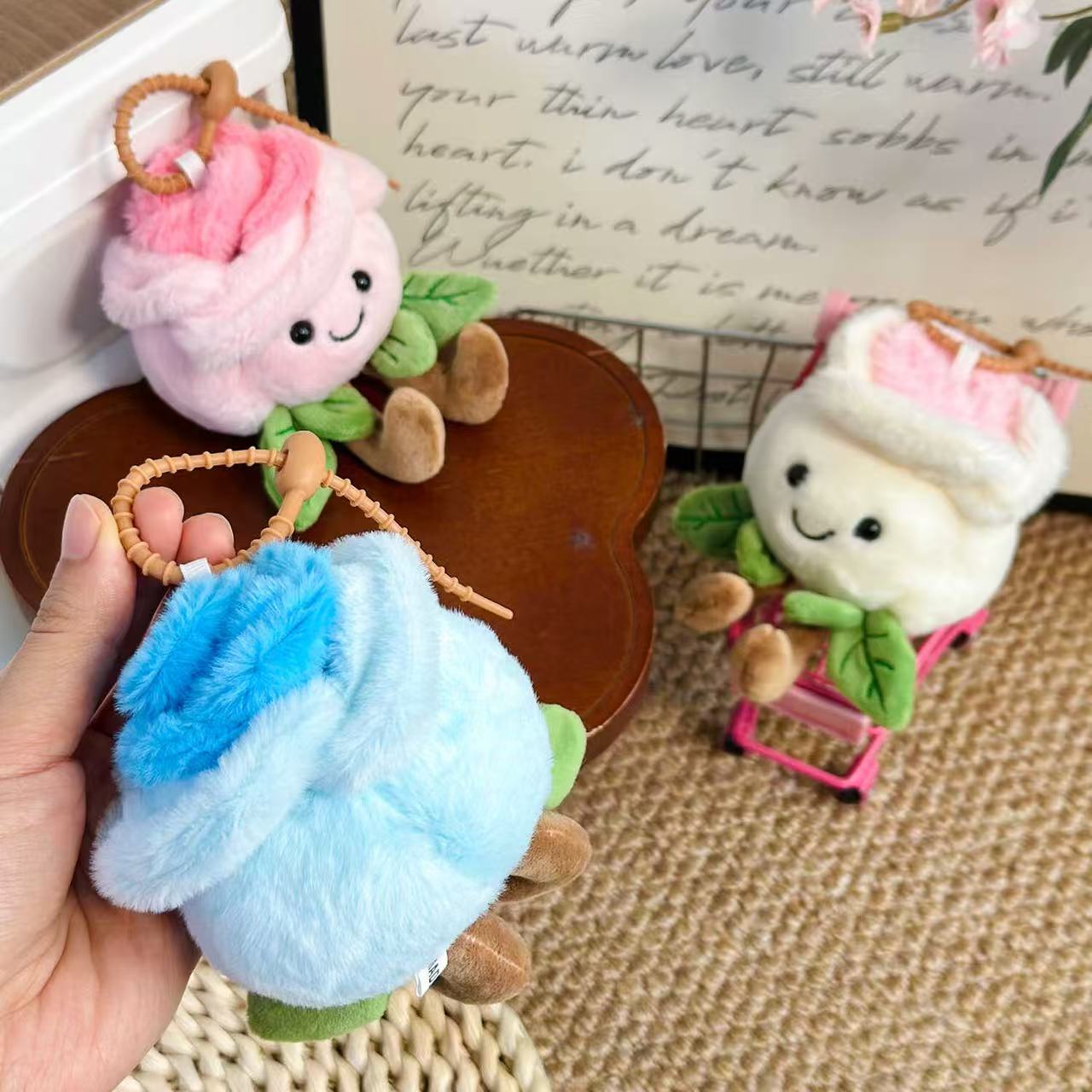Rose-Themed Baby Plush Keychain - Image 6