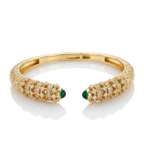 Pavé Zircon Bracelet Euro-American Luxury Metal Bracelet