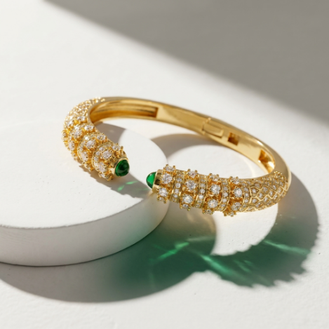 Pavé Zircon Bracelet Euro-American Luxury Metal Bracelet Hover