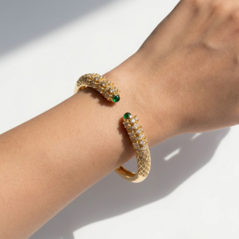 Pavé Zircon Bracelet Euro-American Luxury Metal Bracelet