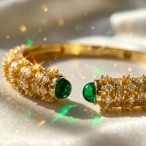Pavé Zircon Bracelet Euro-American Luxury Metal Bracelet