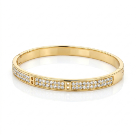Pavé Zircon Bracelet Euro-American Luxury Metal Bracelet