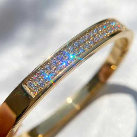 Pavé Zircon Bracelet Euro-American Luxury Metal Bracelet