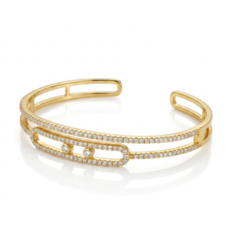 Pavé Zircon Bracelet Euro-American Luxury Metal Bracelet