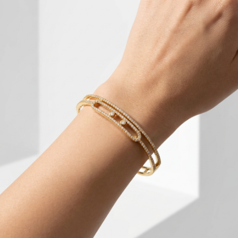 Pavé Zircon Bracelet Euro-American Luxury Metal Bracelet