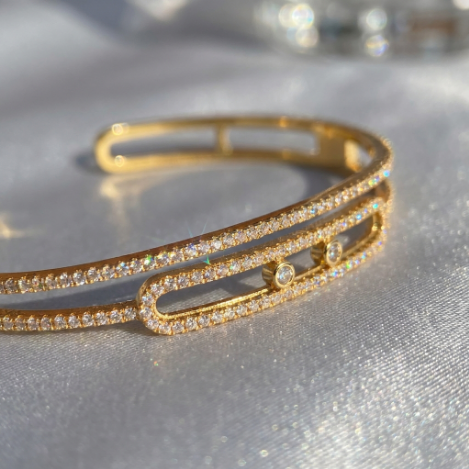 Pavé Zircon Bracelet Euro-American Luxury Metal Bracelet