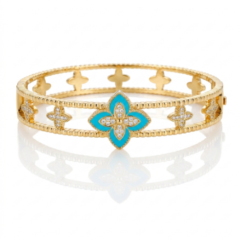 Pavé Zircon Bracelet Euro-American Luxury Metal Bracelet