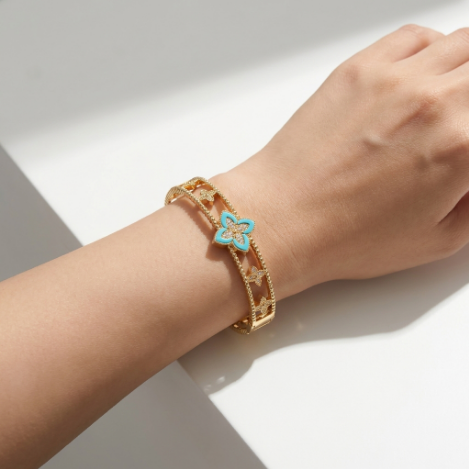Pavé Zircon Bracelet Euro-American Luxury Metal Bracelet