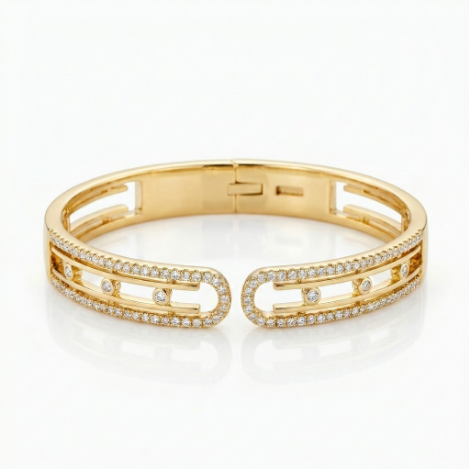 Pavé Zircon Bracelet Euro-American Luxury Metal Bracelet
