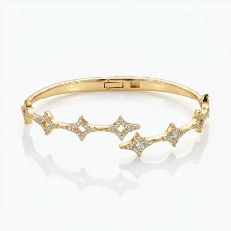 Pavé Zircon Bracelet Euro-American Luxury Metal Bracelet