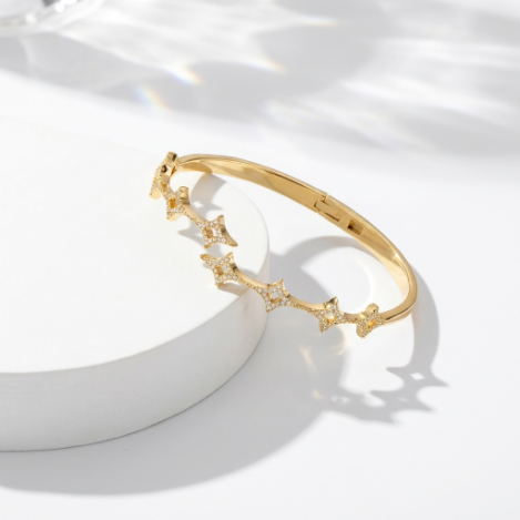 Pavé Zircon Bracelet Euro-American Luxury Metal Bracelet Hover