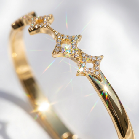 Pavé Zircon Bracelet Euro-American Luxury Metal Bracelet