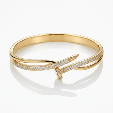 Pavé Zircon Bracelet Euro-American Luxury Metal Bracelet