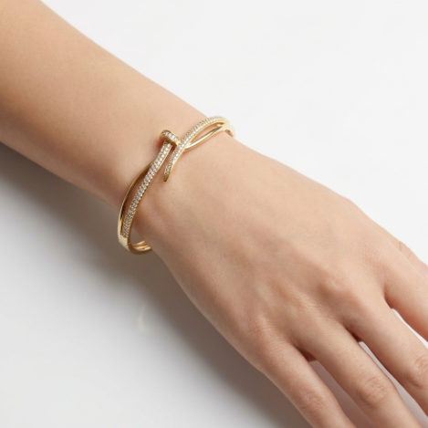 Pavé Zircon Bracelet Euro-American Luxury Metal Bracelet