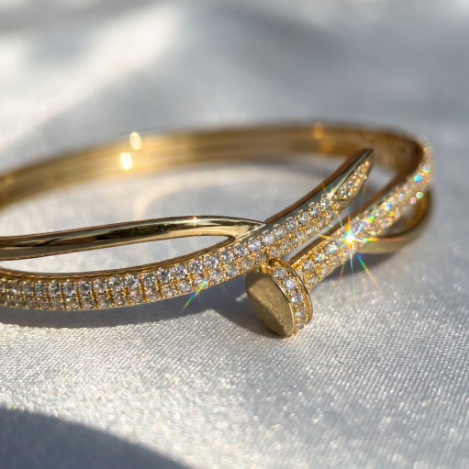 Pavé Zircon Bracelet Euro-American Luxury Metal Bracelet
