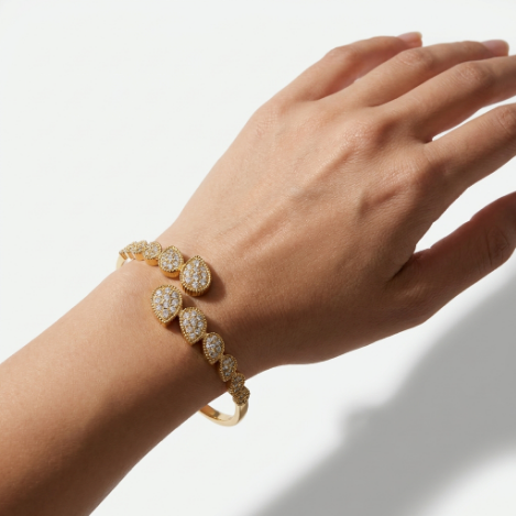 Pavé Zircon Bracelet Euro-American Luxury Metal Bracelet Hover