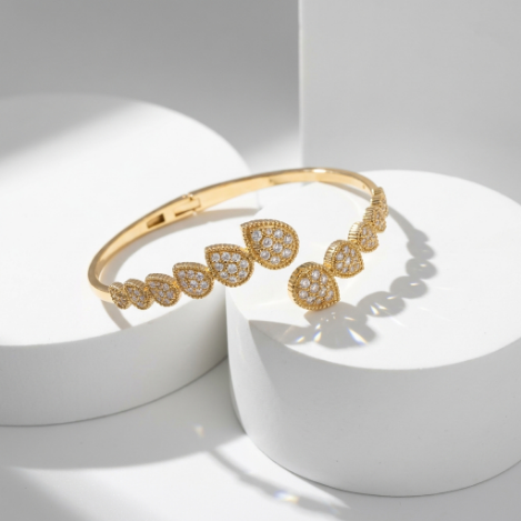 Pavé Zircon Bracelet Euro-American Luxury Metal Bracelet