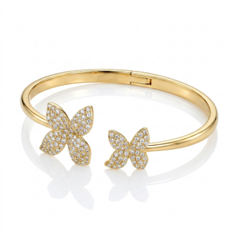 Pavé Zircon Bracelet Euro-American Luxury Metal Bracelet