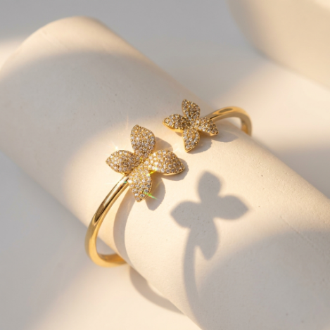 Pavé Zircon Bracelet Euro-American Luxury Metal Bracelet Hover