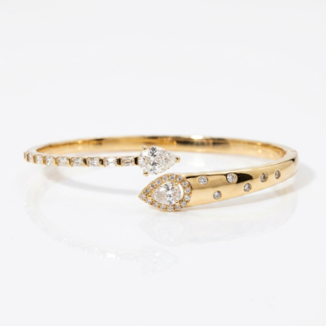Pavé Zircon Bracelet Euro-American Luxury Stainless Steel Bracelet
