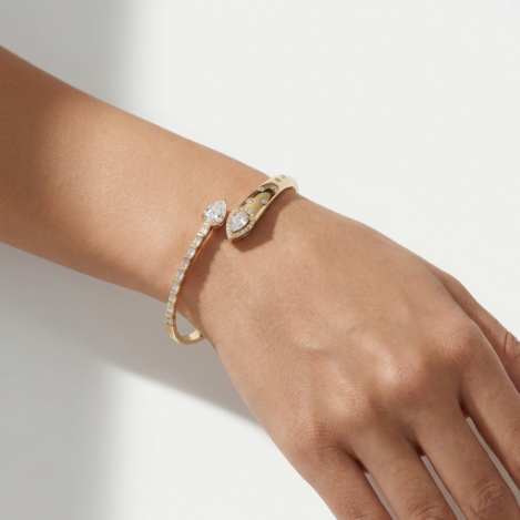 Pavé Zircon Bracelet Euro-American Luxury Stainless Steel Bracelet