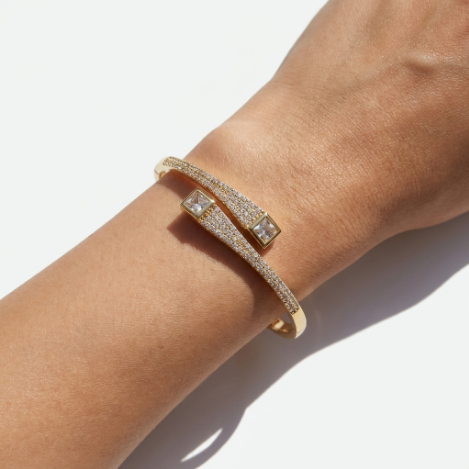 Pavé Zircon Bracelet Euro-American Luxury Metal Bracelet