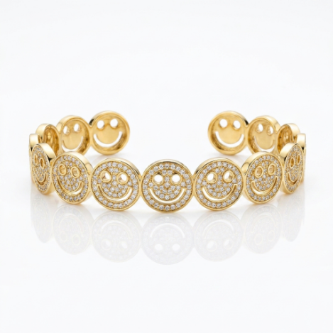 Pavé Zircon Bracelet Euro-American Luxury Metal Bracelet