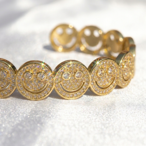 Pavé Zircon Bracelet Euro-American Luxury Metal Bracelet Hover
