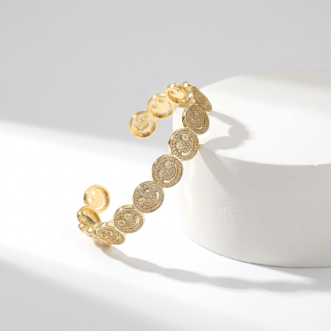 Pavé Zircon Bracelet Euro-American Luxury Metal Bracelet