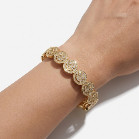 Pavé Zircon Bracelet Euro-American Luxury Metal Bracelet