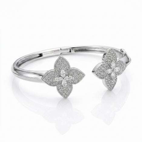 Pavé Zircon Bracelet Euro-American Luxury Metal Bracelet