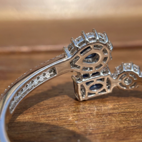 Golden Glow Bold Pavé Zircon Bracelet Butterfly Stainless Steel Bracelet