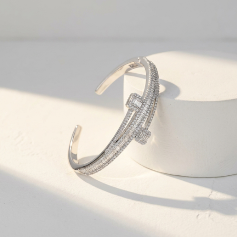 Pavé Zircon Bracelet Euro-American Luxury Metal Bracelet Hover