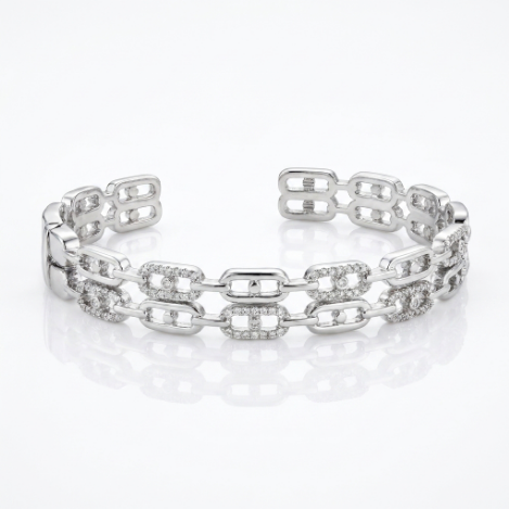 Pavé Zircon Bracelet Euro-American Luxury Metal Bracelet
