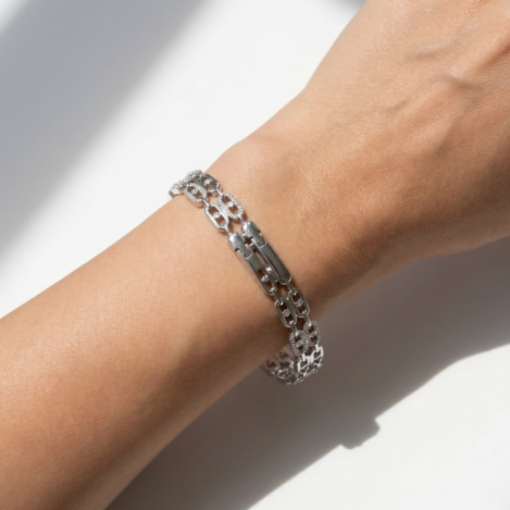 Pavé Zircon Bracelet Euro-American Luxury Metal Bracelet Hover