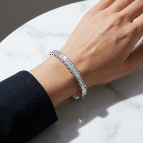 Pavé Zircon Bracelet Euro-American Luxury Metal Bracelet Hover