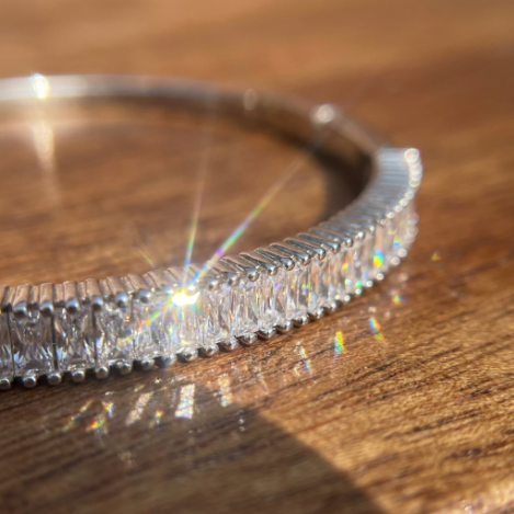 Pavé Zircon Bracelet Euro-American Luxury Metal Bracelet