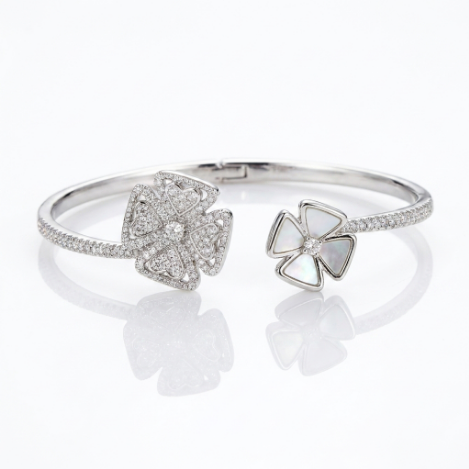 Pavé Zircon Bracelet Euro-American Luxury Metal Bracelet