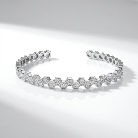 Pavé Zircon Bracelet Euro-American Luxury Metal Bracelet