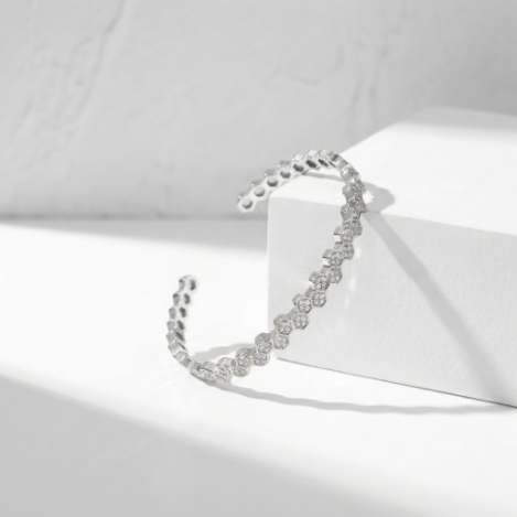 Pavé Zircon Bracelet Euro-American Luxury Metal Bracelet Hover